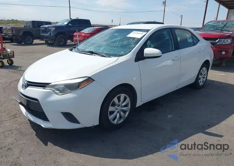 2016 Toyota Corolla Le from USA, damaged, VIN 5YFBURHEXGP551652